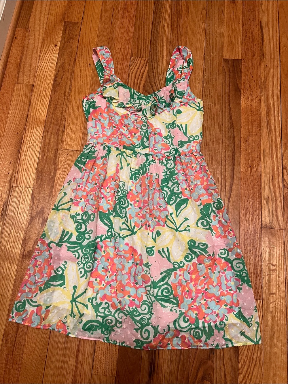 Lilly Pulitzer Pink, Green & Yellow Floral Sundress